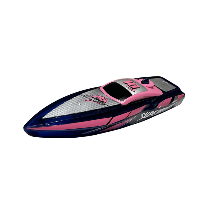 Waterproof 2.4GHz Remote Control High-Speed Racing Speedboat with LED Lights for Kids