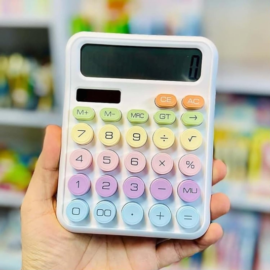 Karuida 12-Digit Basic Desktop Calculator – Sleek White, Modern & Efficient