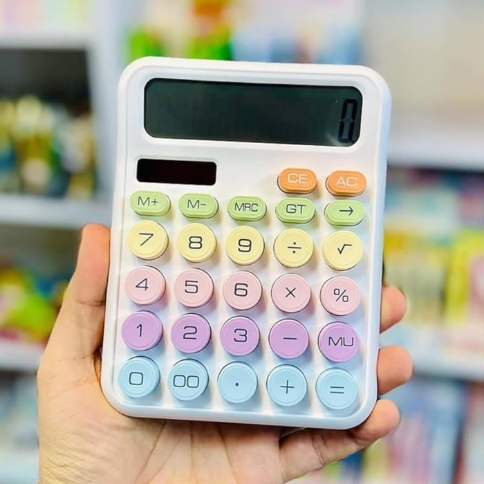 Karuida 12-Digit Basic Desktop Calculator – Sleek White, Modern & Efficient