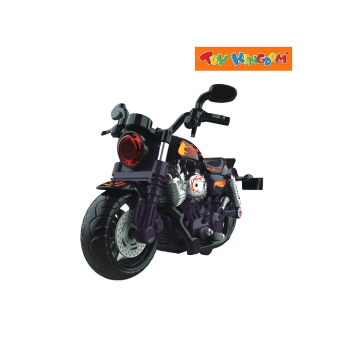 Hot Wheels Urban Legend Series Pull-Back Toy Motorcycle (Black & Purple)
