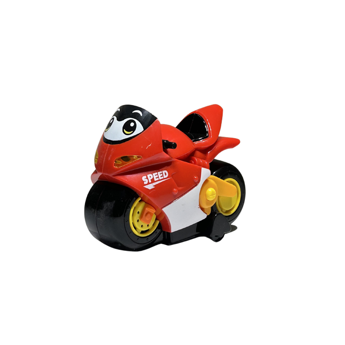 B/O Motorcycle Toy with Light & Sound Effects – Red Racing Bike for Kids 18M+