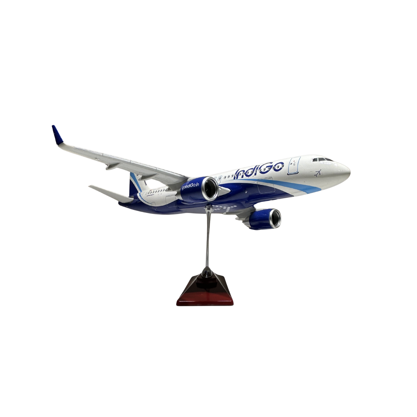 IndiGo Commercial Airplane Model with Display Stand Aviation Collectible Aircraft Replica