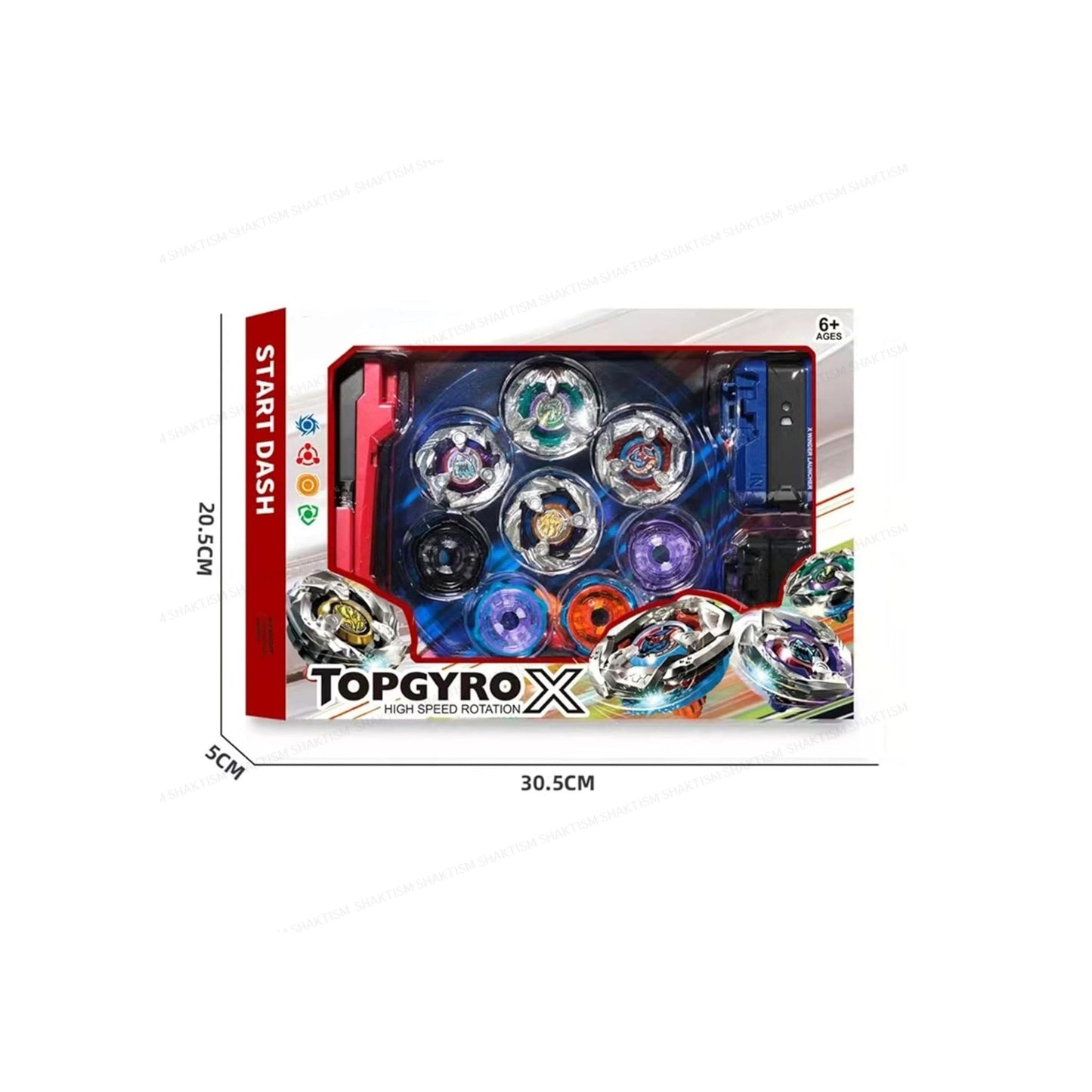 Topgyro X - High Performance Battling Top Game (Xtray & Black String Launcher Edition)