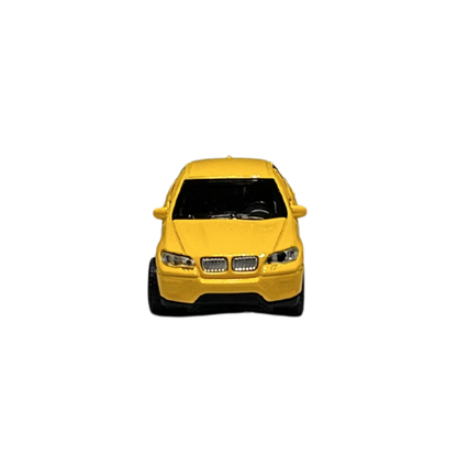 Yellow Die-Cast SUV Toy Car – Alloy Vehicle Model with Opening Doors for Kids