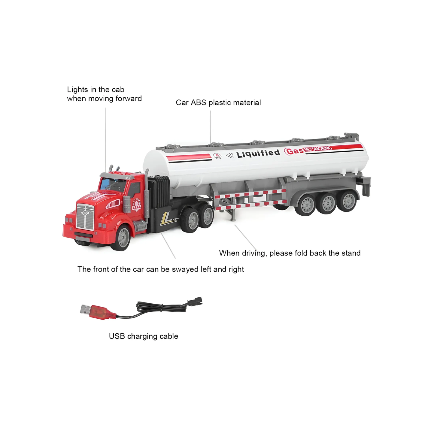 Yue Ye Toys 1:46 Scale Oil Tank Truck Series - Liquefied Gas Carrier