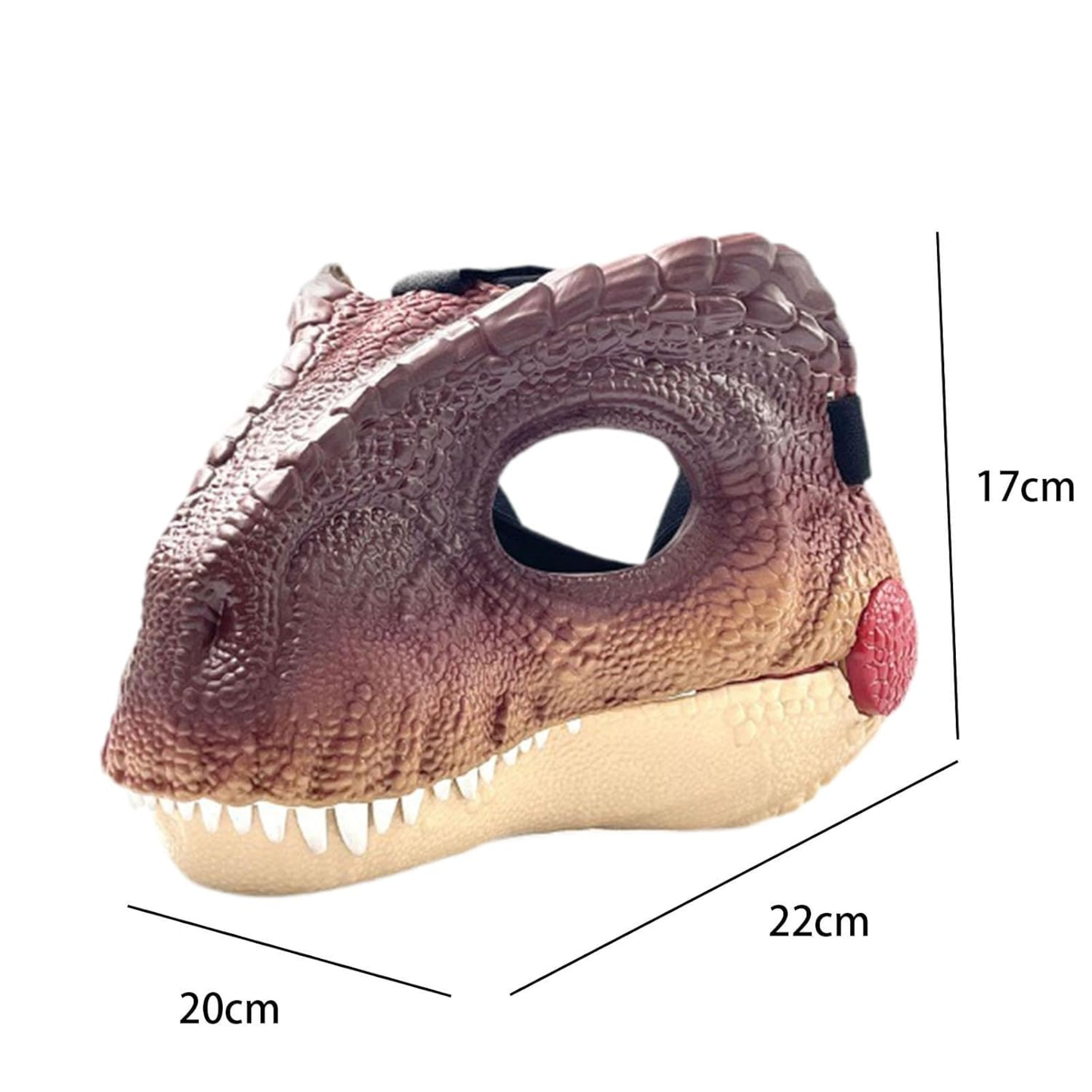 Helmet Dinosaur - Wearable Roleplay Costume Toy (Brown Dinosaur Variety) - Wen Sheng Edition
