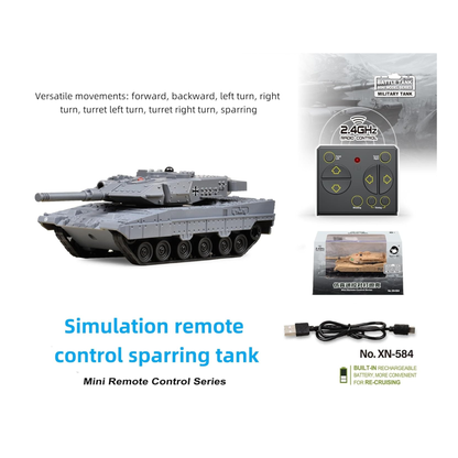 Happy Cow Remote Control Military Tank (Grey)