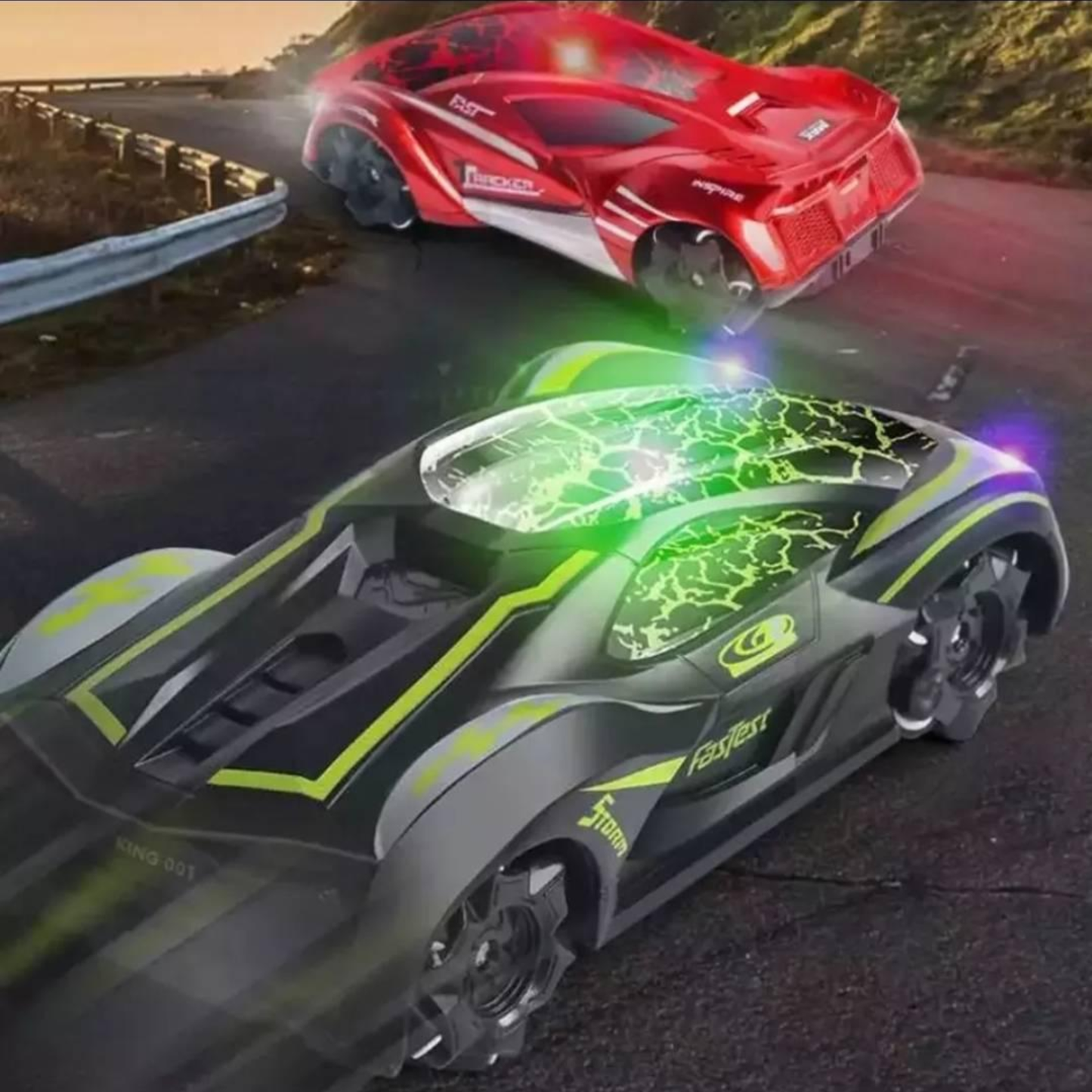 JZL Twisted Climber Legends Champions Remote Control Stunt Car (Green)