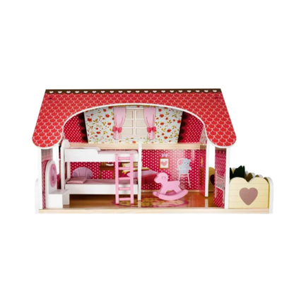 Sweetheart Manor Wooden Dollhouse Playset