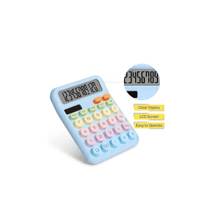 Karuida 12-Digit Basic Desktop Calculator – Classic Blue, Stylish & Efficient