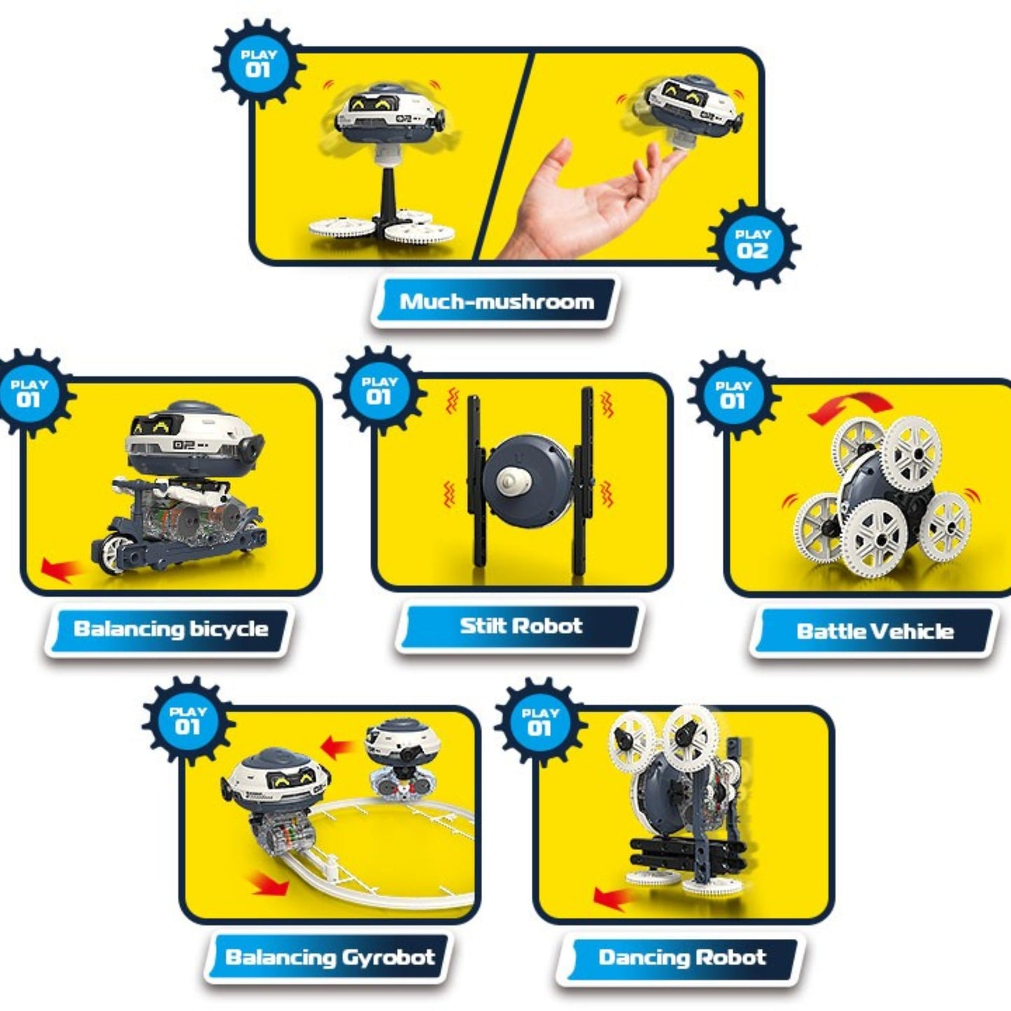Gyrobot Kit - STEM Educational Building Set (136 Pieces) - Byjarda