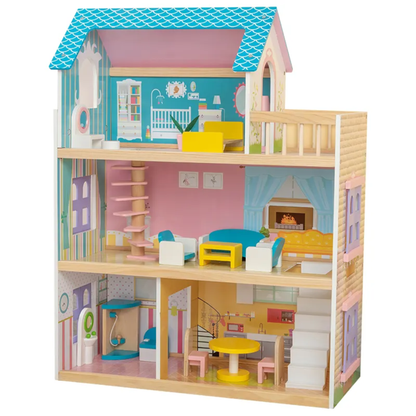 Ocean Breeze Luxury Villa Wooden Dollhouse Playset