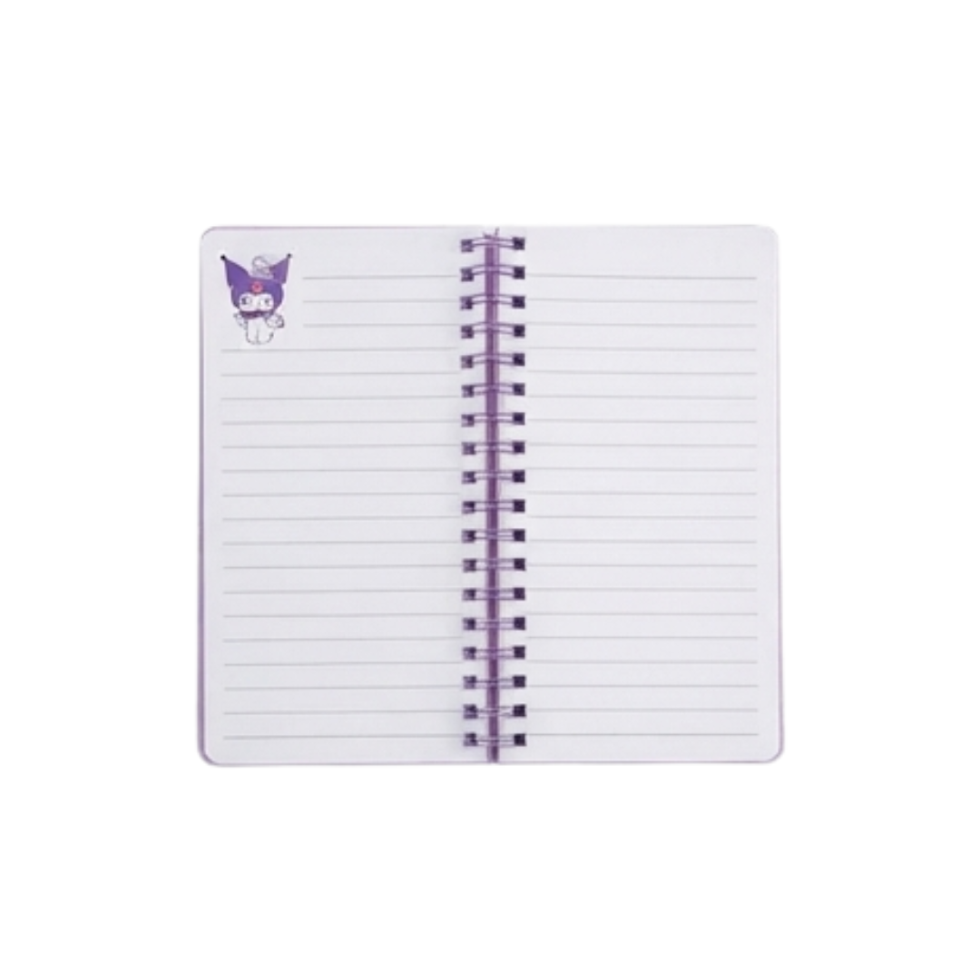 2-in-1 Cute Cartoon Spiral Notebook with Built-in Solar Calculator & Elastic Band | Lined Diary Journal for School, Kids & Return Gifts
