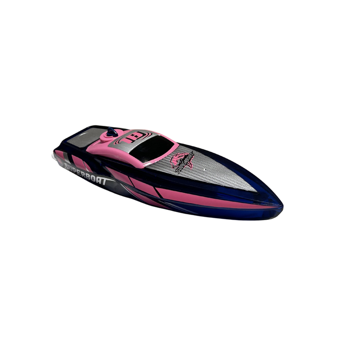 Waterproof 2.4GHz Remote Control High-Speed Racing Speedboat with LED Lights for Kids