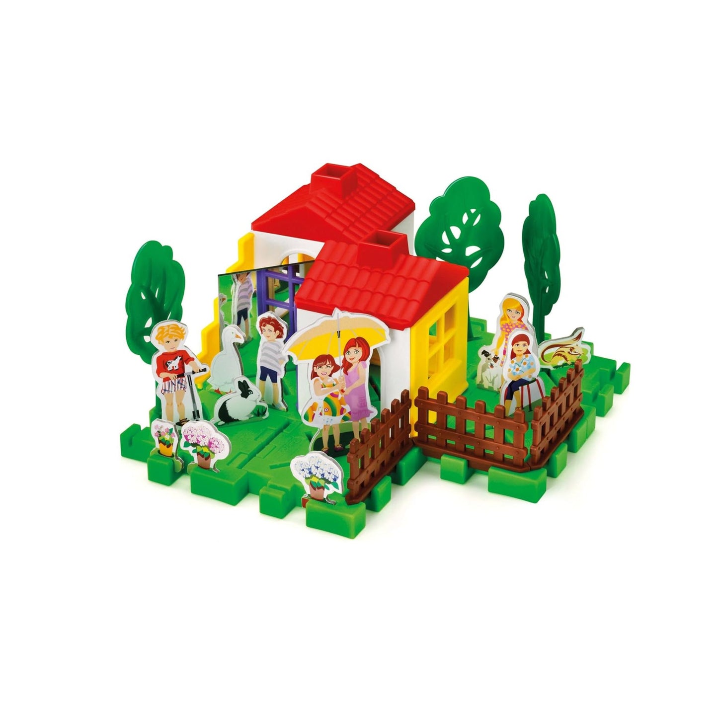 Geo Ville - Creative Educational Construction & City Set (60 Pieces) - Fun Factory Quercetti Edition