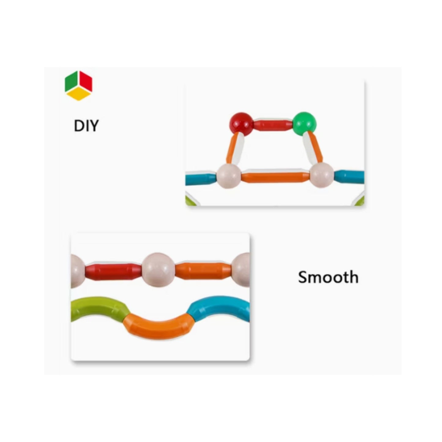 Magnetic Bar and Balls - STEM Construction Set (54 Pieces) - Smart Pocket Edition