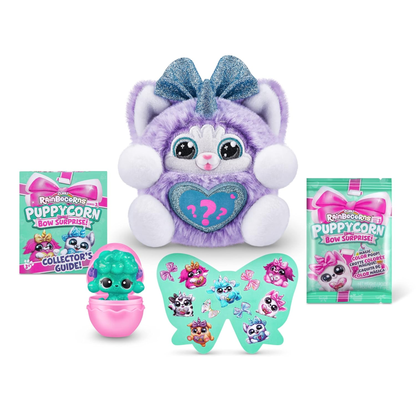 Rainbocorns Puppycorn Bow Surprise Series 3 – Rufus the Husky Plush with 5 Surprise Layers & Slime
