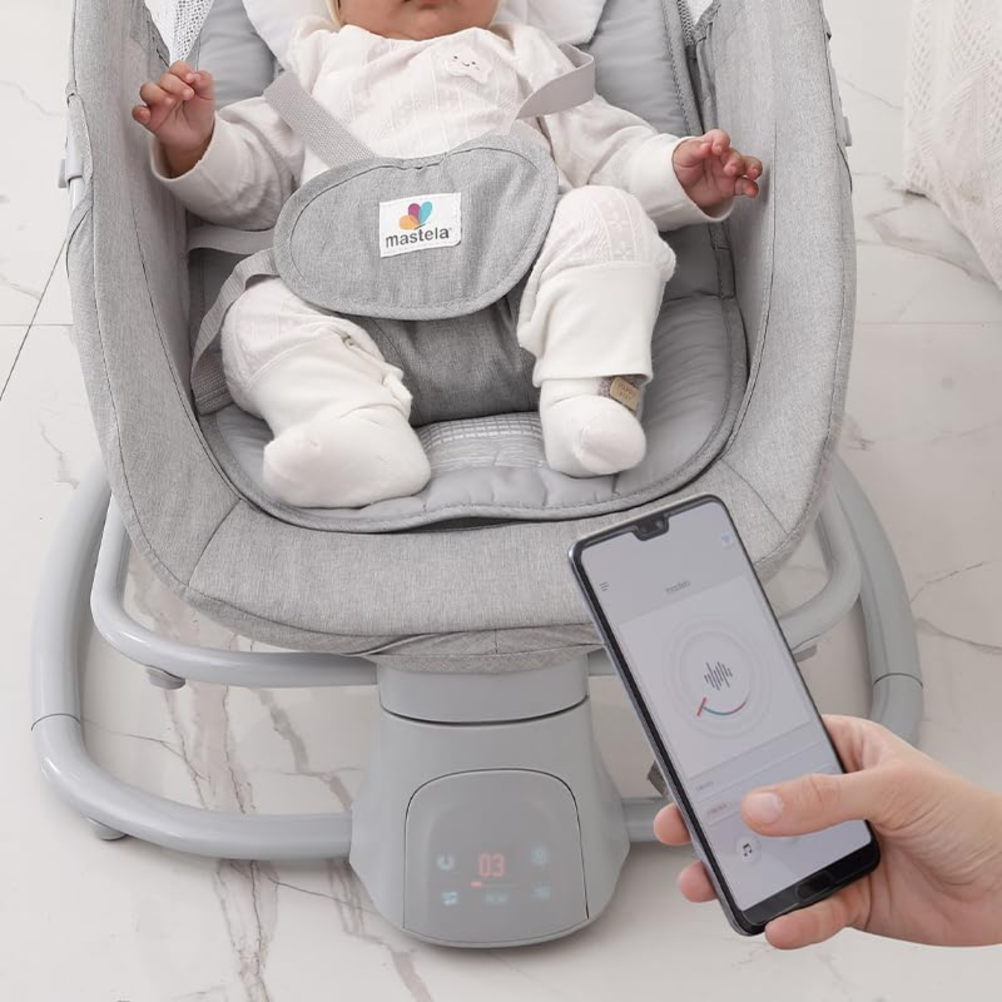 Mastela Deluxe Multi-Functional Bassinet – Premium Comfort in Sophisticated Grey Line