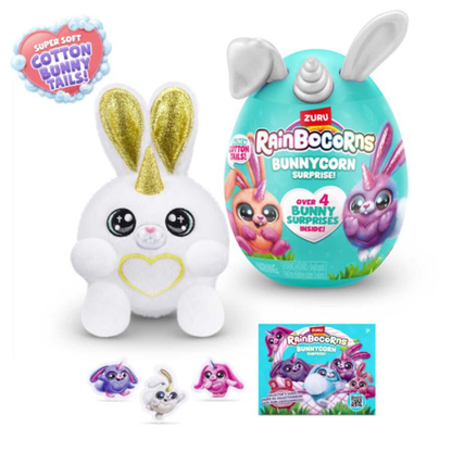 Rainbocorns Bunnycorn Surprise Series 2 Mini – Silver Collectible Soft Plush Toy by ZURU