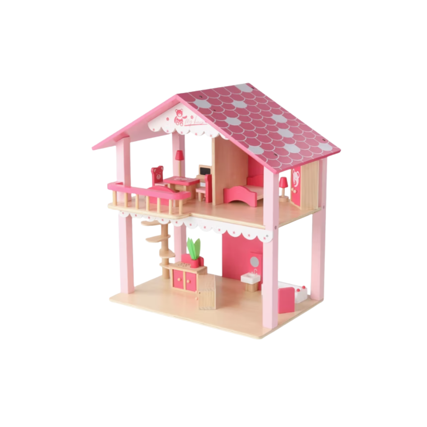 Blossom Cottage Wooden Dollhouse Playset