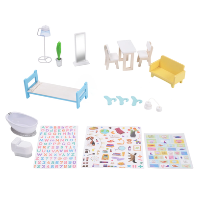 Doll House Modern Loft Wooden Dollhouse Playset