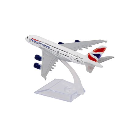 British Airways Airbus A380 Die-Cast Airplane Model with Display Stand