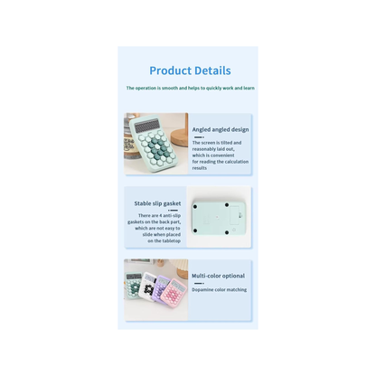 Karuida 12-Digit Basic Desktop Calculator – Vibrant Green, Portable & Efficient