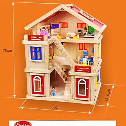 Heritage Mansion 3-Storey Wooden Dollhouse Playset