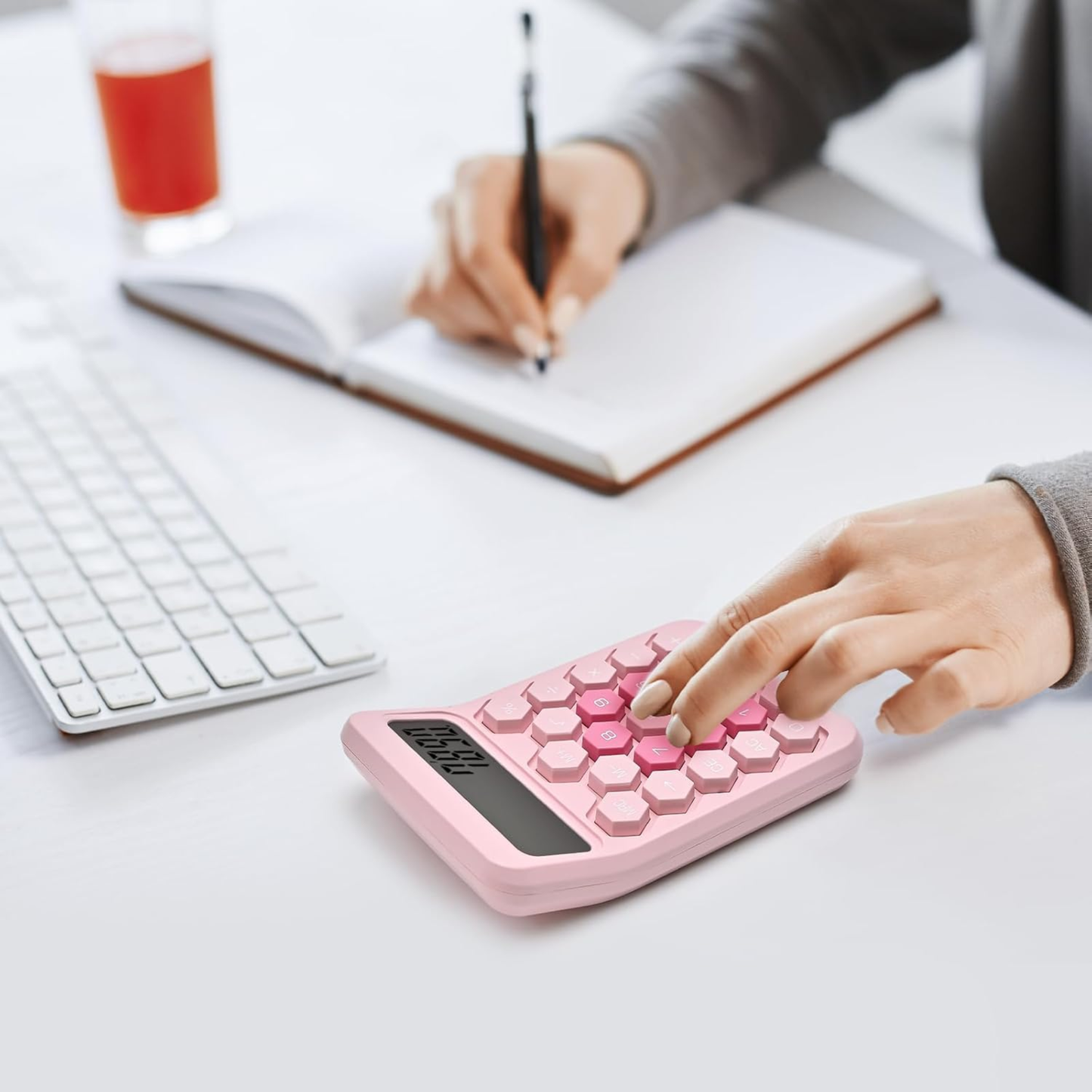 Karuida 12-Digit Basic Desktop Calculator – Trendy Pink, Stylish & Efficient