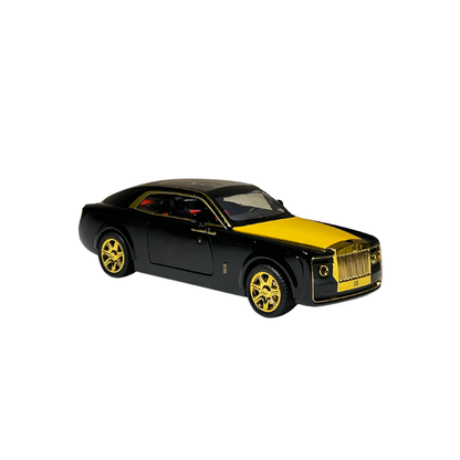 XLG Luxury Simulation Sound & Light 1:24 Scale Die-Cast Model Car (Black & Gold)