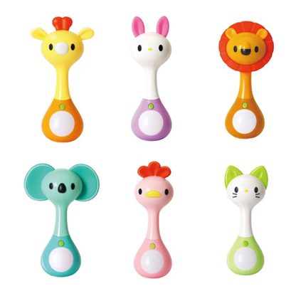 Hola Mini Rattle Toy – Adorable Animal-Themed Musical Rattle for Babies 3M+