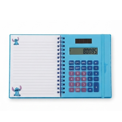 2-in-1 Cute Cartoon Spiral Notebook with Built-in Solar Calculator & Elastic Band | Lined Diary Journal for School, Kids & Return Gifts