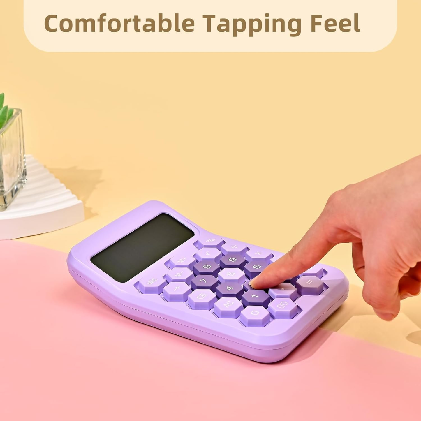 Karuida 12-Digit Basic Desktop Calculator – Sophisticated Purple, Stylish & Efficient