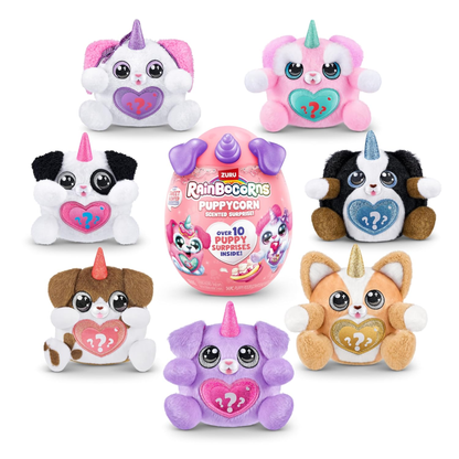 Rainbocorns Puppycorn Brown Dalmatian Scent Surprise – Scented Plush Toy with Surprise Accessories