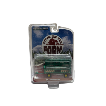 Bale Throw Wagon | Down on the Farm Series 4  - GreenLight 1:64 Scale
