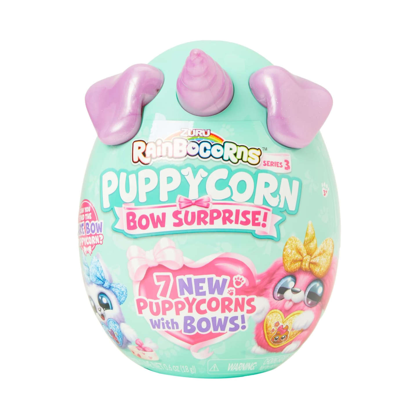 Rainbocorns Puppycorn Bow Surprise Series 3 – Rocket the Pink Karmo Plush with 5 Surprise Layers & Slime