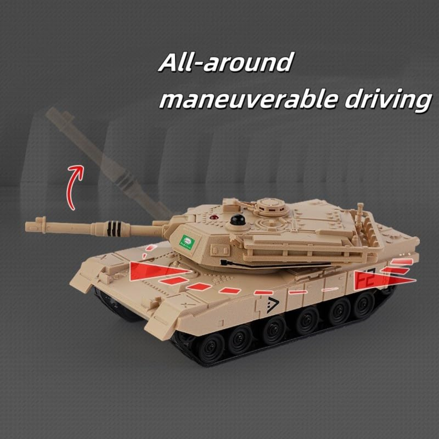 Happy Cow Remote Control Military Tank (Beige)