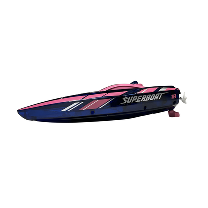Waterproof 2.4GHz Remote Control High-Speed Racing Speedboat with LED Lights for Kids
