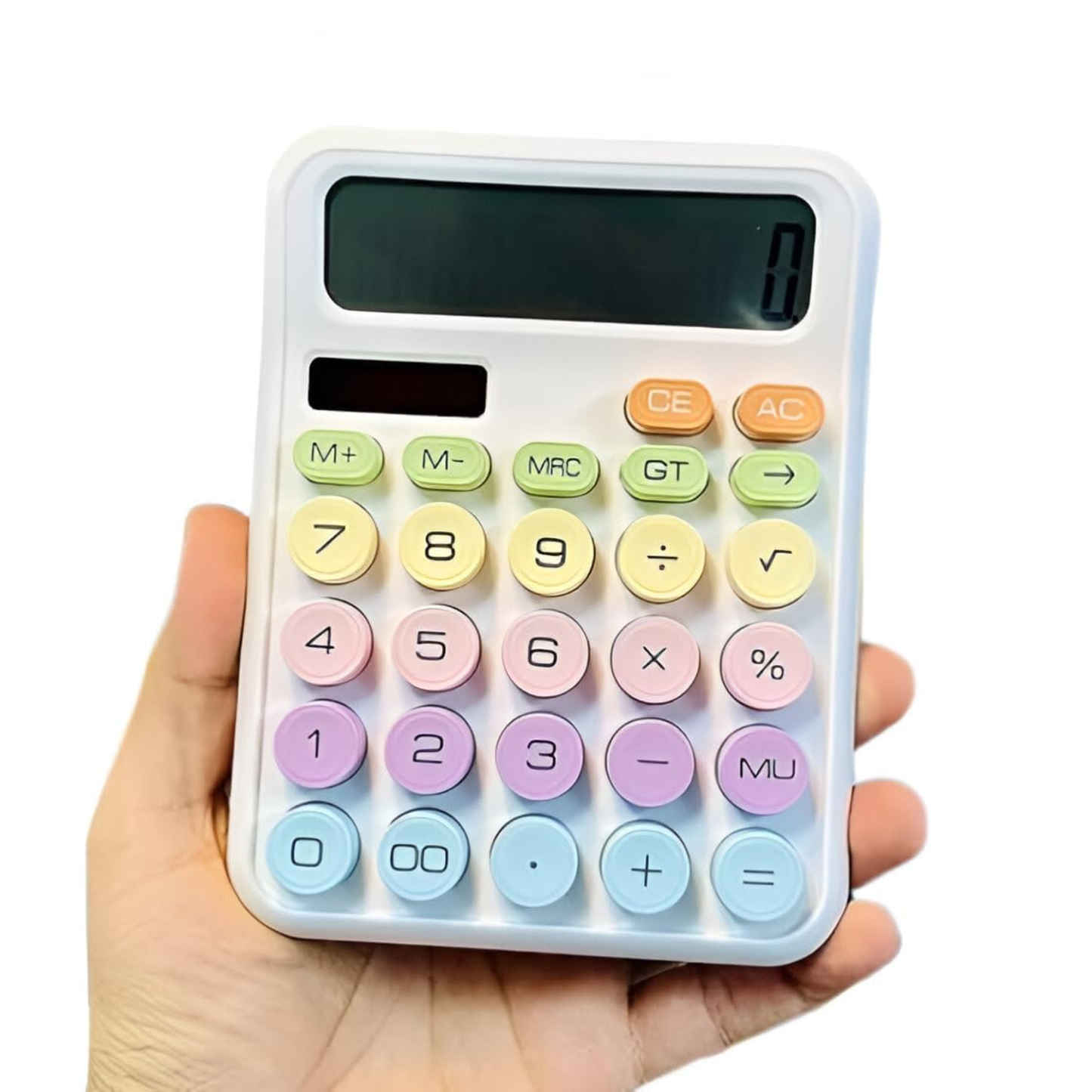 Karuida 12-Digit Basic Desktop Calculator – Sleek White, Modern & Efficient