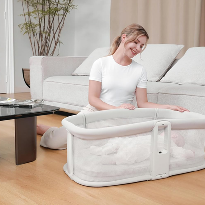 Mastela Dream Starlight Bedside Bassinet – Premium Comfort in Elegant White