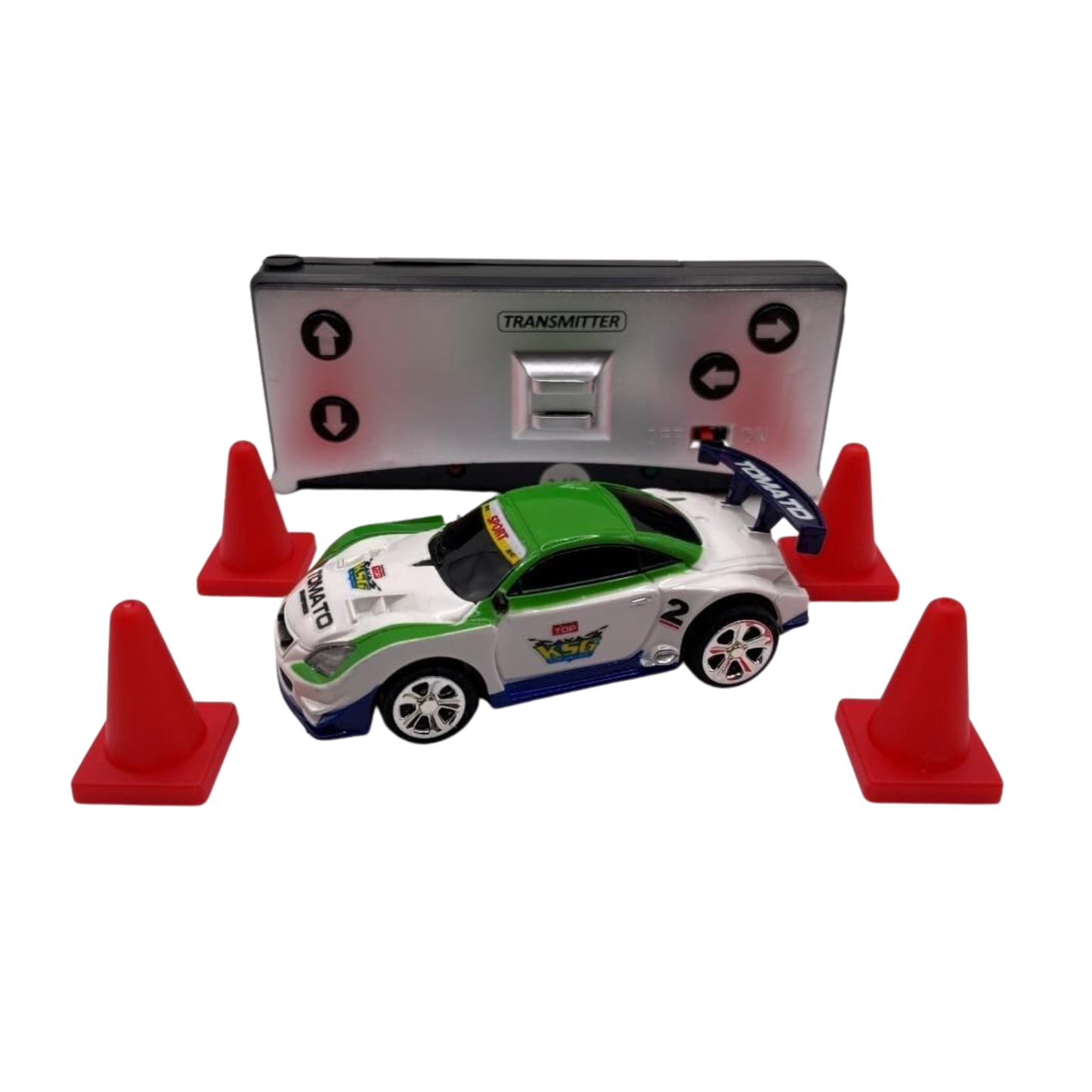 Create Toys / Shen Qi Wei 2006C 1:64 Scale Tomato Sport Mini RC Car (White & Green)