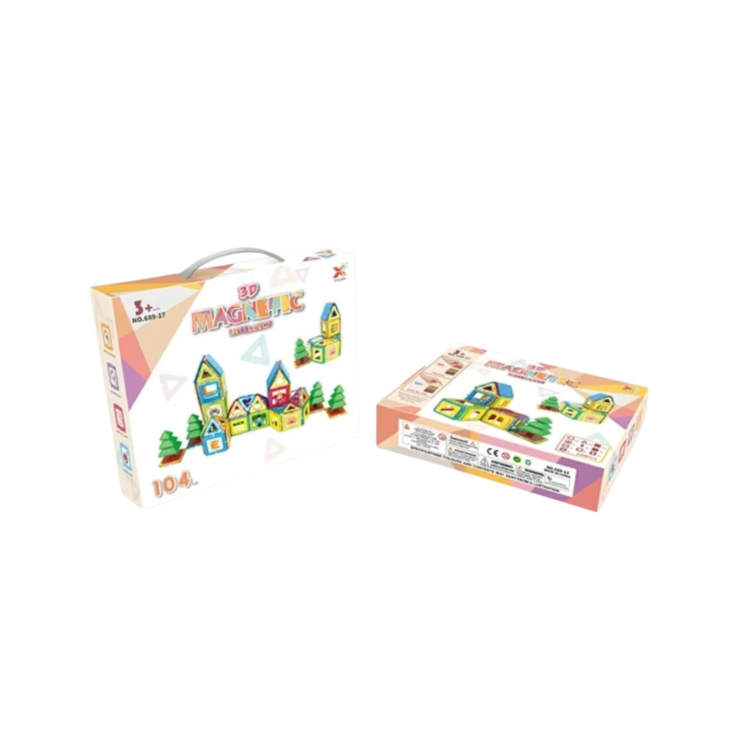 3D Magnetic Intellect - STEM Magnetic Building Set (104 Pieces) - Xinlebei Edition