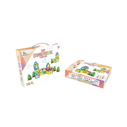 3D Magnetic Intellect - STEM Magnetic Building Set (104 Pieces) - Xinlebei Edition