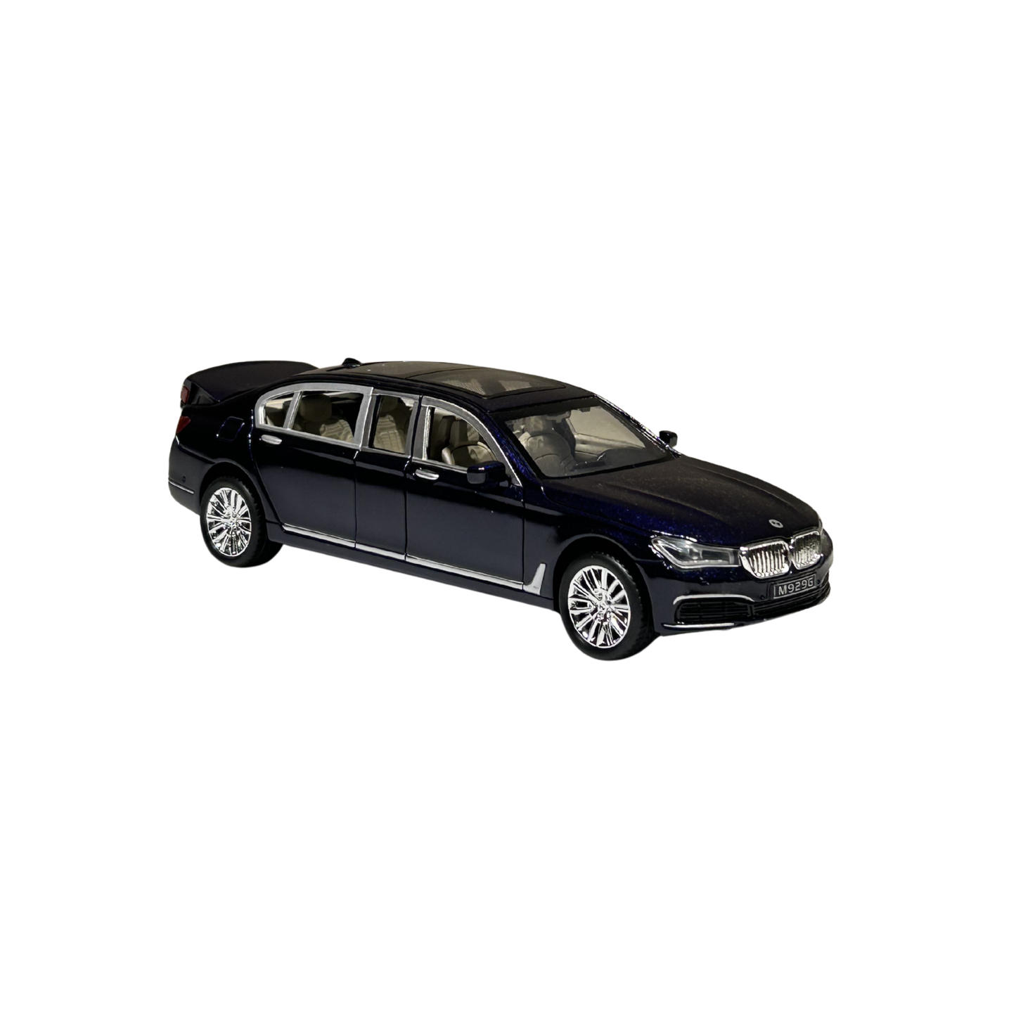 Black Luxury Sedan Die-Cast Metal Model Car with Opening Doors – 1:24 Scale