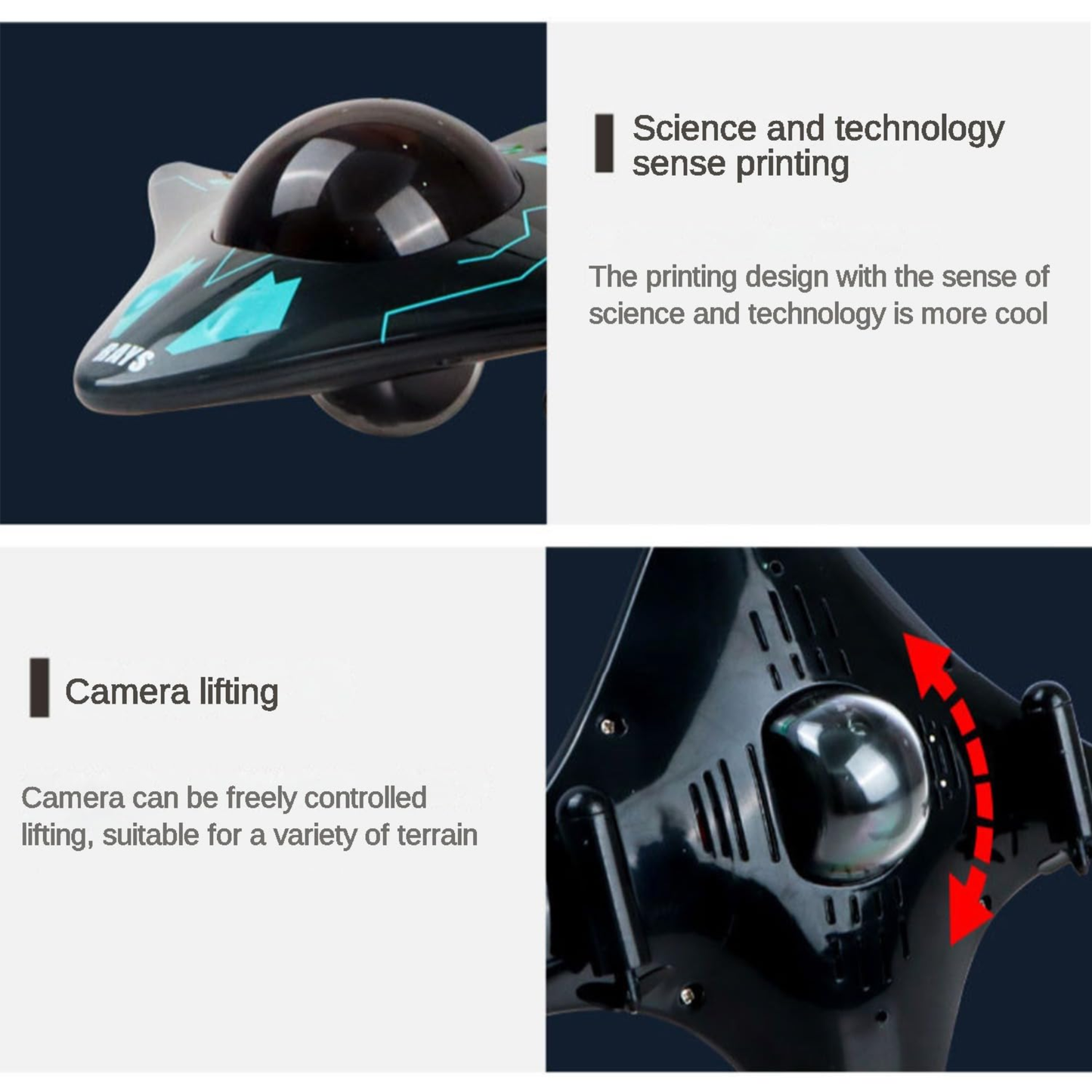 Happy Cow I-Spy Rays Wi-Fi FPV RC Drone – App-Controlled Flying Disc UFO