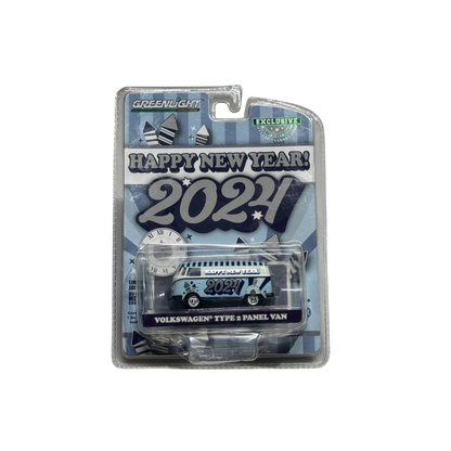 2024 Happy New Year Volkswagen Type 2 Panel Van | Hobby - GreenLight 1:64 Scale