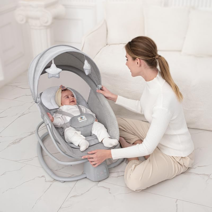 Mastela Deluxe Multi-Functional Bassinet – Premium Comfort in Sophisticated Grey Line