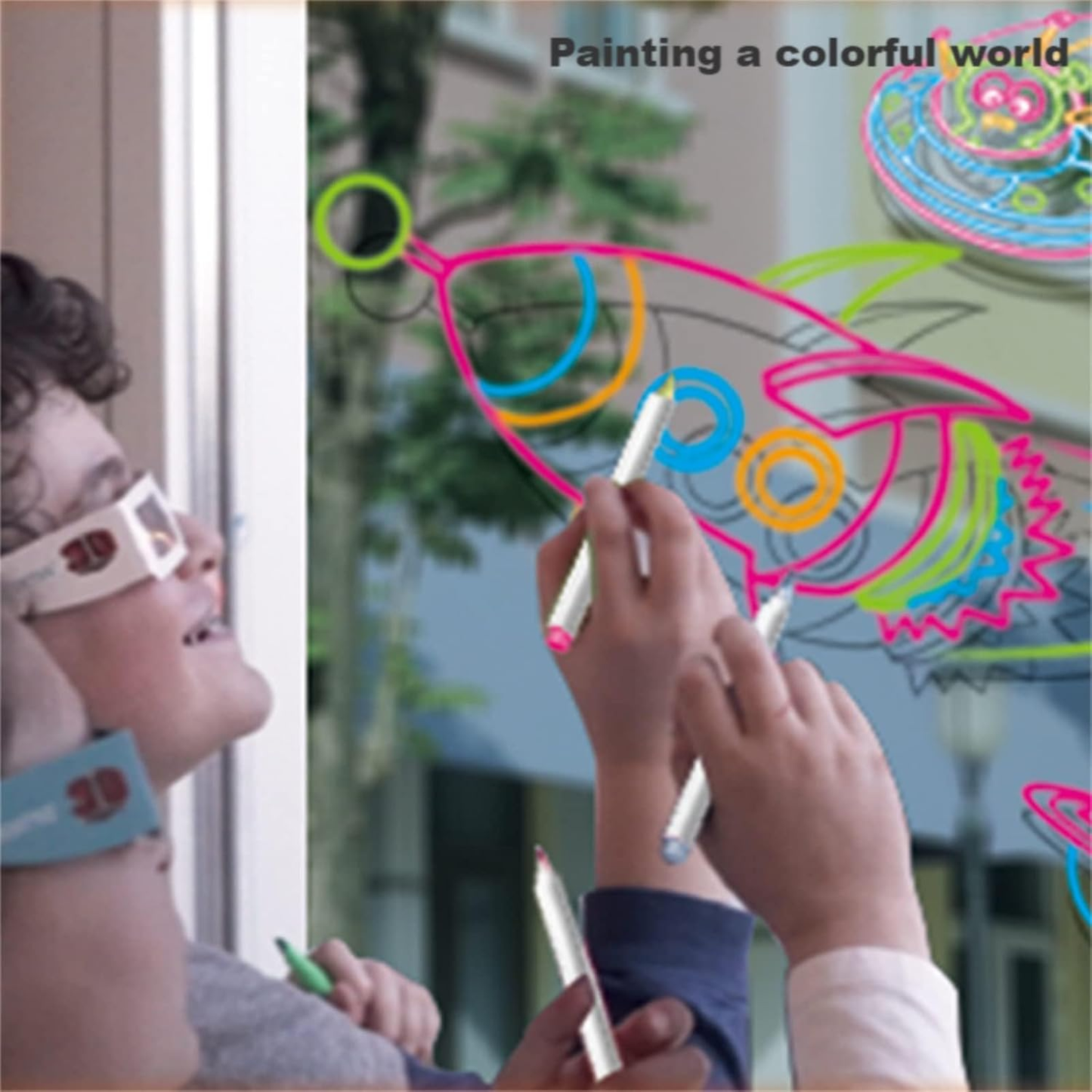 3D Magic Drawing Board – Illuminated Neon Art Pad with 3D Glasses & Markers for Kids