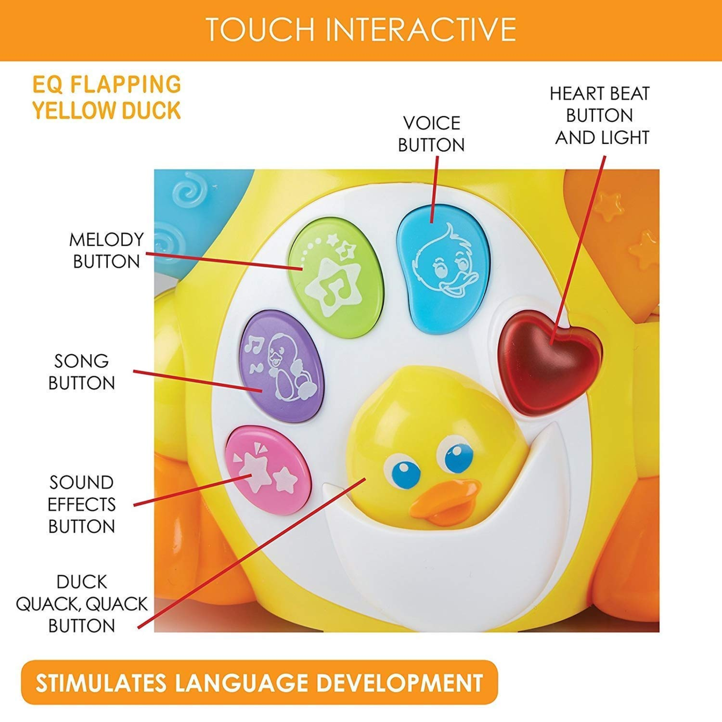 Hola Dancing Duck Musical Toy – Interactive Lights, Songs & Dance for Babies