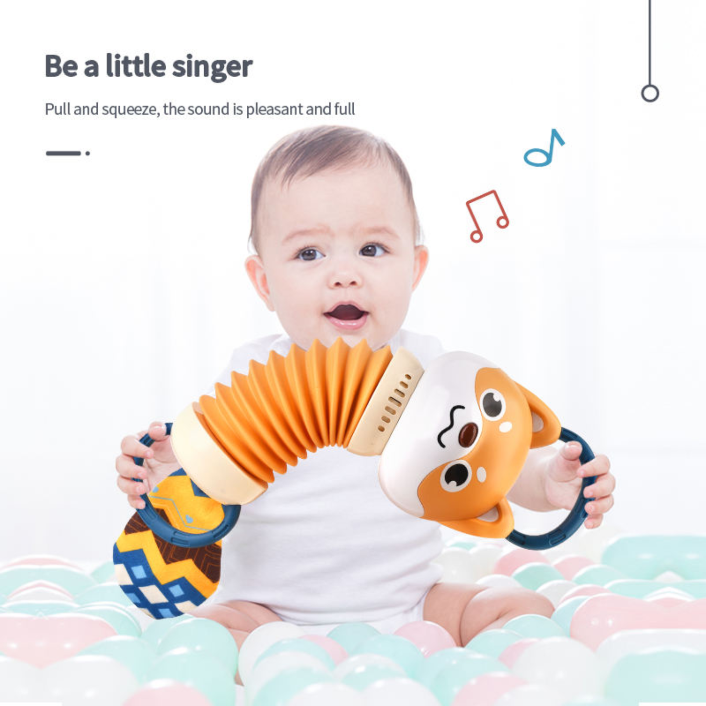 Funny Tiger Accordion Organ – Interactive Musical Instrument Toy for Toddlers (18M+)
